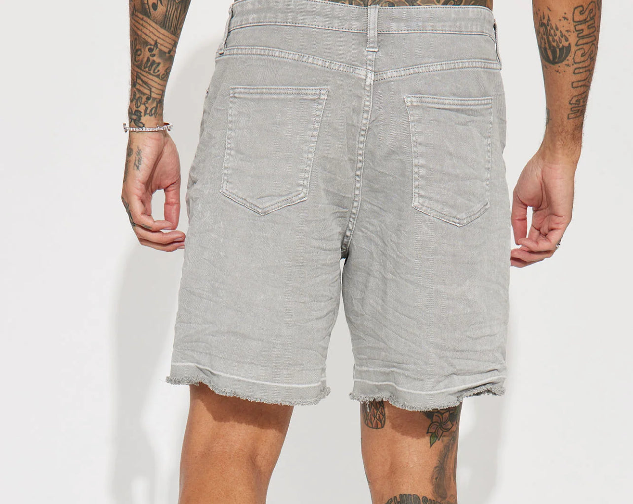 Men denim shorts