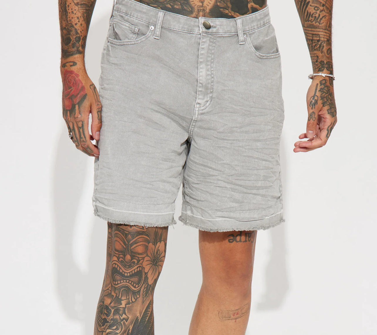 Men denim shorts